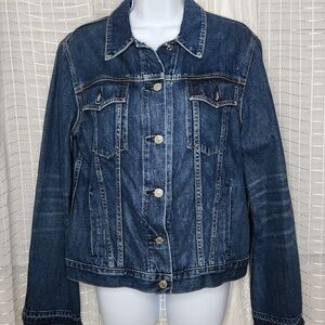 NWOT Rag & Bone Dark Denim Trucker Jean Jacket SzL